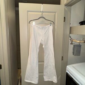 Brandy Melville light gray/white Flared sweatpants